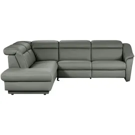 HIMOLLA Eckcouch Leder 275 cm 2-Sitzer Grau