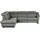 HIMOLLA Eckcouch Leder 275 cm 2-Sitzer Grau