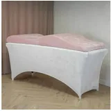 STM Company Massageliege Wellen-Matratze (Curved Lash Topper) mit Memory Schaum (180x60 cm / 190x70 cm, Mit Veloursbezug), ohne Kosmetikliege, ideal für Wimpernverlängerungen, PMU rosa 180x60 cm