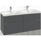Villeroy & Boch Subway 3.0 Waschbeckenunterschrank, 4 Auszüge, 1272x576x478mm, C56802AF, 127,2x56,6x47,8cm, ohne LED/Griff monochrom, Soft Green,