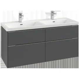 Villeroy & Boch Subway 3.0 Waschbeckenunterschrank, 4 Auszüge, 1272x576x478mm, C56802AF, 127,2x56,6x47,8cm, ohne LED/Griff monochrom, Soft Green,