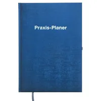 Adina Praxis-Planer A4 1 Tag auf 1 Seite blau-metallic