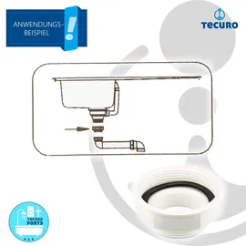 tecuro Reduzierstück für Siphon-Ablauf 2 IG x 1 1/2 Ag -