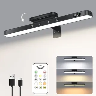 WILLED Bilderleuchte Kabellos, 3W Bildbeleuchtung mit Fernbedienung, Akku Wandleuchte Innen, 3 Farbtemperaturen, Dimmbar Dart Beleuchtung, Wiederaufladbare Led Wandlampe mit Timer, Schwarz