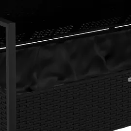 vidaXL Gartenbank 59 x 83 x 110 cm Schwarz