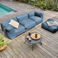 Oviala Ecksofa, modular, 4-Sitzer, Blau