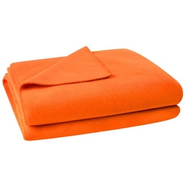 Zoeppritz Soft-Fleece Decke 160 x 200 cm papaya