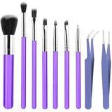 9 Stück Kuchen Fondant Bürsten Set Kuchen Malerei Bürste Fondant Dekorationswerkzeug Backpinsel Backen Malerei Pinsel Lebensmittel Pinsel für DIY 3D Dekoration Kuchens Kekse und Desserts Gebäck Lila