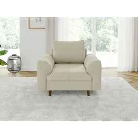s-style möbel Sessel Zara Cord 72 x 70 x 70 cm Beige mit Kissen