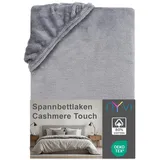 nyvi Spannbettlaken Mikrofaser 180 x 200 - 200 x 200 cm grau