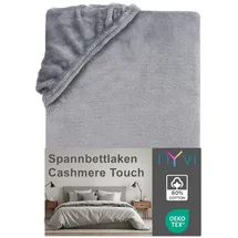 nyvi Spannbettlaken Mikrofaser 180 x 200 - 200 x 200 cm grau