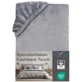 nyvi Spannbettlaken Mikrofaser 180 x 200 - 200 x 200 cm grau