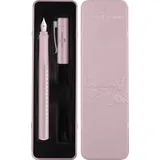 Faber-Castell 201515 - Füller Sparkle, Federbreite M, Rose, im Geschenketui