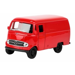 Welly Modellauto MERCEDES BENZ L319 Window Panel Bus Modellauto 47 (Rot), 11cm Metall Modell Auto Spielzeugauto Spielzeugbus Spielzeug Geschenk rot