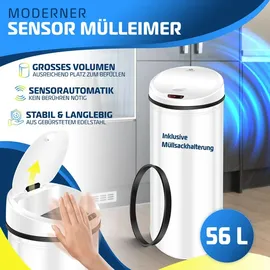 Kesser Automatik Sensor Mülleimer 30 l Silber
