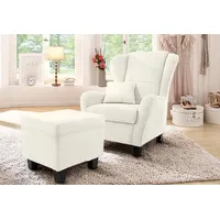 Home Affaire Ohrensessel »Oliver«, Ohrensess,mit Hocker,Zierkissen,Klassische Form beige