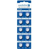 Everactive AG12 / G12 / LR43/ LR1142 Knopfzellenbatterien 1,5 V, Alkaline mini Batterie, Lange Haltbarkeit, 10 Stück - Blisterkarte