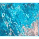 GRUND Bidet-Vorleger Magma, Türkis, rechteckig, 50x60 cm, Oeko-Tex® Standard 100, Made in Europe, rutschfest, Badtextilien, Badematten