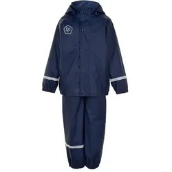 Color Kids Unisex Kinder Rain Set Solid PU Regenjacke – Dress Blues
