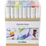 Creativ Company Alkoholmarker Set - 48 Farben Filzstifte zum Zeichnen