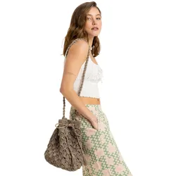 Mini Bag ROXY "Doubtful Beachcomber", Damen, beige (portabella), 100% Papier, Taschen