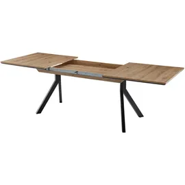 Mäusbacher Cantus Ausziehtisch 90 x 76 x 130-170 cm Eiche Artisan schwarz