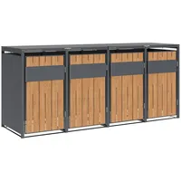 Westmann Varius 4 Metall Mülltonnenbox 4er 4x240 L Holzoptik