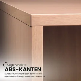 bümö Aktenschrank 80 x 114,4 x 35 braun/weiß