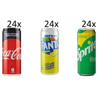 Testpaket Fanta Coca-Cola Sprite Kohlensäurehaltige Getränke ( 72 x 330ml )