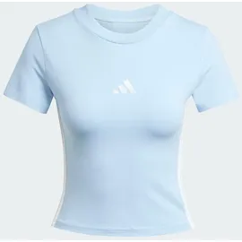 adidas Essentials 3-Streifen Slim Baby T-Shirt Glow Blue / White 2XS