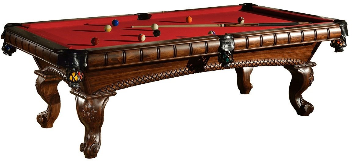 Billiard-Royal Billardtisch Pooltisch Modell Aramis 8 ft. mit hochwertigem K-55 Bandengummi und Tuch ES 45 Red