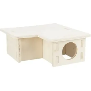 Trixie Haus mit 3 Zimmern × Light Wood × 30 x 12 x 30 cm