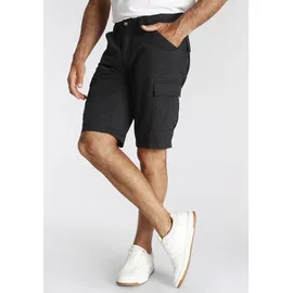 MAN'S WORLD Cargobermudas MAN'S WORLD, Herren, Gr. 46, N-Gr, schwarz, Obermaterial: 100% Baumwolle, unifarben, normal kniebedeckend, Hosen, auch in Großen Größen, Topseller