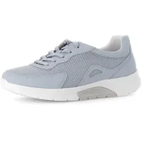 Gabor Rollingsoft Keilsneaker, Freizeitschuh, Halbschuh, Schnürschuh mit Wechselfußbett blau Gr. 40