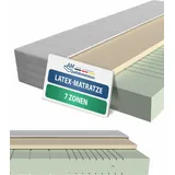 AM Qualitätsmatratzen 7 Zonen Latex Matratze mit 4cm Latexauflage | 20 cm Höhe | Germany | 180 x 200 cm