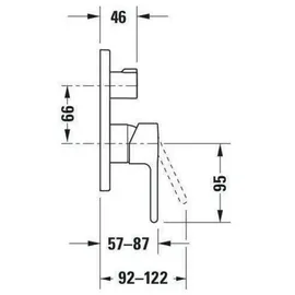 Duravit B.2 Einhandwannenmischer Chrom