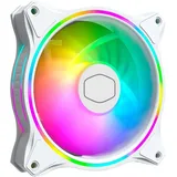 Cooler Master MF120 Halo White Edition ARGB - Mit zwei Beleuchtungs-Ringen, Gehäuse & Kühlung, Air Balance-Lüfterblätter mit Smart Sensor und Vibrationsdämpfung - 120 mm Weiß