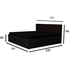 Halmon Schlafkomfort Betten Athena 100 x 200 cm Grau