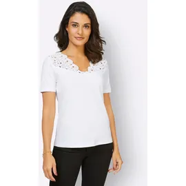 CREATION L Spitzenshirt in weiß | Gr.: 40