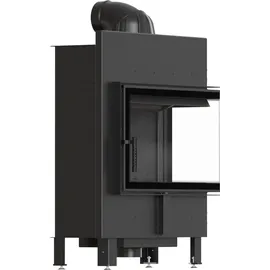 Kratki Kamineinsatz LUCY SLIM Stahl Schwarz/Abdeckplatte Glas