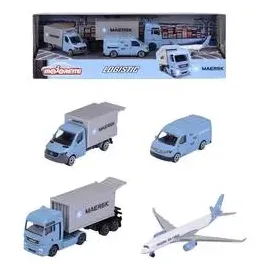 Majorette PKW Modell, Flugzeug Modell Maersk-Set Fertigmodell Gewerbe Modell