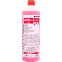 ECOLAB MAXX Into Citrus 2 Hochleistungs-Sanitärreinger, Kalkreiniger für die tägliche und periodische Reinigung mit Zitrusduft, 1 Liter - Flasche