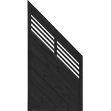 Andrewex Sichtschutzzaun Anschlusselement Nicea Anthrazit 180/90 x 90 cm eins.