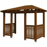 SKANHOLZ Vordach Wismar 8 351 x 192 cm nussbaum