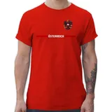 Shirtracer T-Shirt Österreich Trikot Wappen, Österreicher mit Stolz, Österreichisches F 2026 Fussball WM Fanartikel rot S