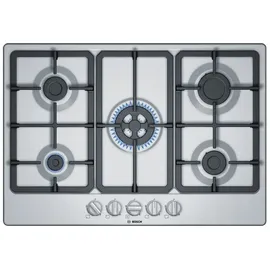 Bosch Herdset Bosch Backofen Schnellaufheizung mit Gas-Kochfeld 5 Zonen autark, 75 cm