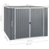3,8m2 195cm Gerätehaus Metall Fahrradgarage Geräteschrank Gartenschuppen Grün DE