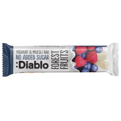 Yoghurt-coated muesli bar with no added sugar Diablo Sugar Free Forest Fruit, 30 g