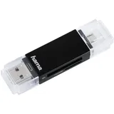 Hama USB-2.0-OTG-Kartenleser Basic SD und MicroSD Schwarz
