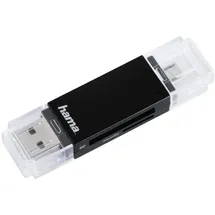 Hama USB-2.0-OTG-Kartenleser Basic SD und MicroSD Schwarz